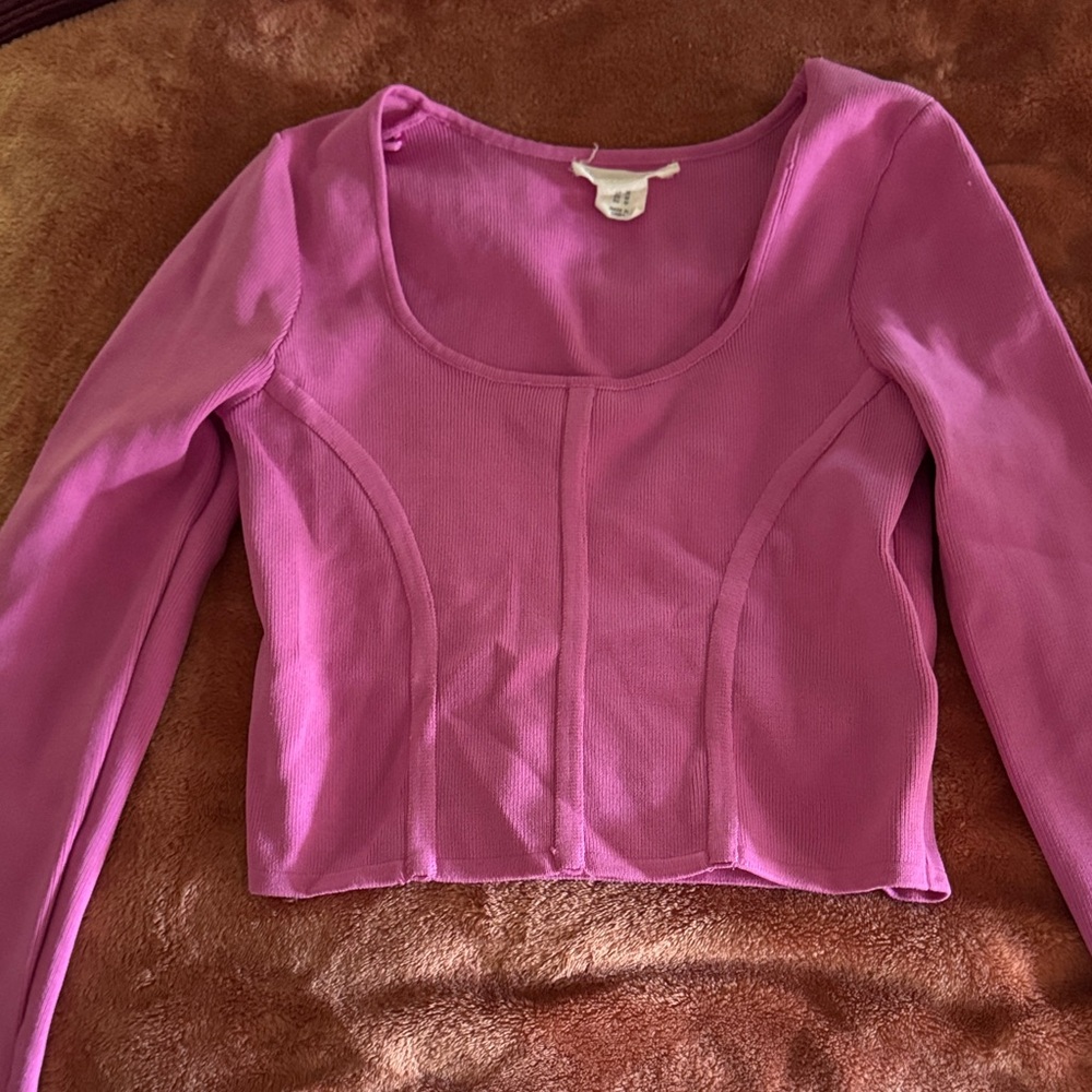 SHEIN Fuchsia Long Sleeve Bodysuit